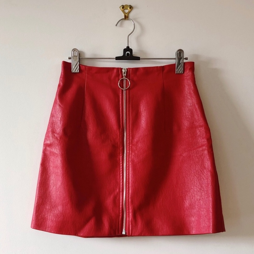 Red Leather Skirt
